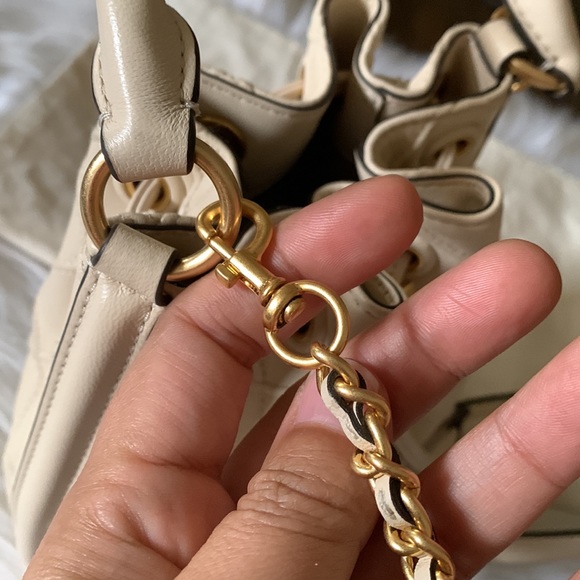 Tory Burch Mini Fleming soft bucket bag New Cream - Picture 8 of 17